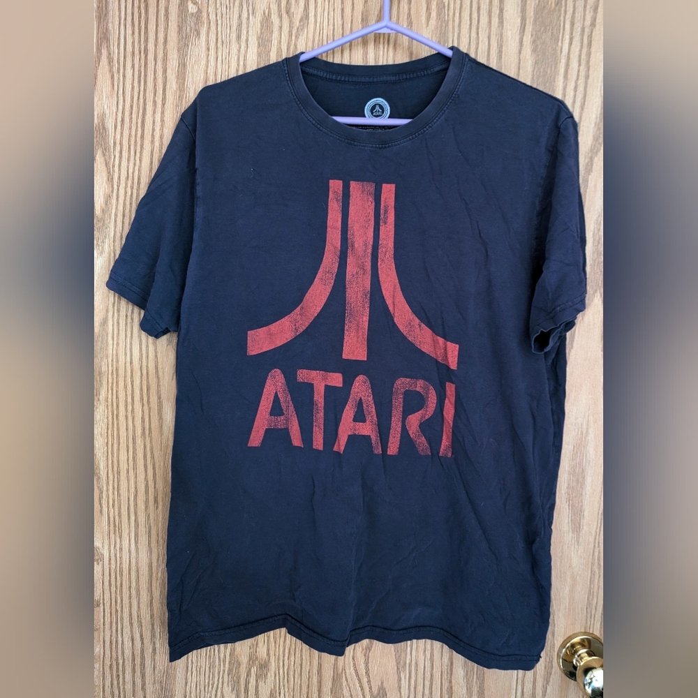 ATARI Retro Video Game Console Graphic Cotton Short Sleeve T-Shirt Men's Size L